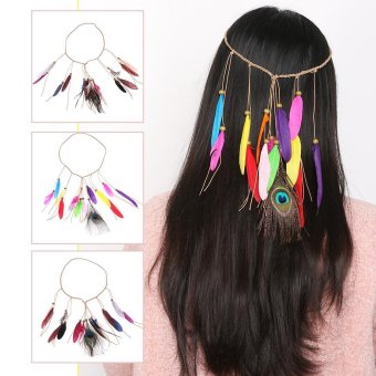 Women Boho Style Feather Headband Headdress Tribal Party Vacation Hair Rope Headpieces Hippie Headwear #1 - Intl June 2018 - 4 Women Boho Style Feather Headband Headdress Tribal Party Vacation Hair Rope Headpieces Hippie Headwear #1 - intl - 4