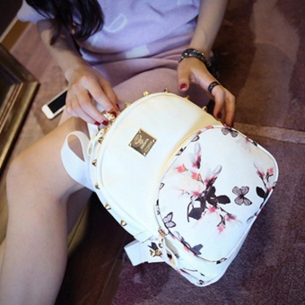 Women Cute School Bags Backpack Mini 2016 Fashion Back Pack Floral Printing Black Small PU Leather Backpack For Teenagers Girls - Intl June 2018 - 4 Women Cute School Bags Backpack Mini 2016 Fashion Back Pack Floral Printing Black Small PU Leather Backpack For Teenagers Girls - intl - 4
