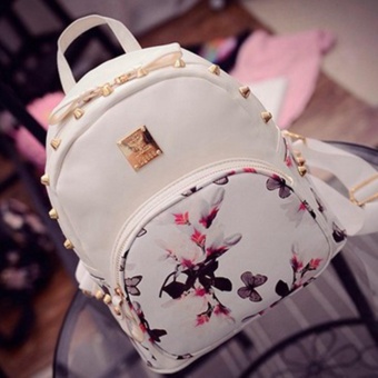 Women Cute School Bags Backpack Mini 2016 Fashion Back Pack Floral Printing Black Small PU Leather Backpack For Teenagers Girls - Intl June 2018 - 2 Women Cute School Bags Backpack Mini 2016 Fashion Back Pack Floral Printing Black Small PU Leather Backpack For Teenagers Girls - intl - 2