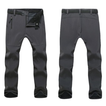 Women Outdoor Thick Windproof Trekking Ski Hiking Pants FleeceWaterproof Softshell Pants(Grey) - Intl June 2018 - 2 Women Outdoor Thick Windproof Trekking Ski Hiking Pants FleeceWaterproof Softshell Pants(Grey) - intl - 2