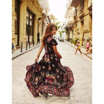 Women Summer Vintage Boho Long Maxi Evening Party Beach Dress Sundress - Intl April 2018 - 4 Women Summer Vintage Boho Long Maxi Evening Party Beach Dress Sundress - intl - 4
