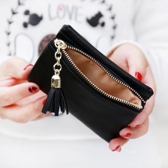 Women Tassel Wallet Clutch Leather Short Purse Black - Intl June 2018 - 3 Women Tassel Wallet Clutch Leather Short Purse Black - intl - 3
