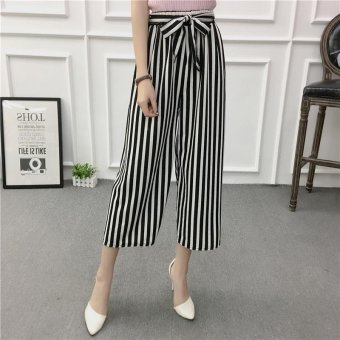 Women Wide Leg Harem Pants Female Bell-bottomed Pant Elastic WaistLoose Trousers - Intl July 2018 - 3 Women Wide Leg Harem Pants Female bell-bottomed Pant Elastic WaistLoose Trousers - intl - 3