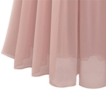 Women's High Waist Skirt Double Layer Chiffon Long Skirt - Pink - Intl June 2018 - 4 Women's High Waist Skirt Double Layer Chiffon Long Skirt - Pink - intl - 4