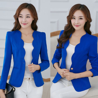 Women's Slim Business Blazer Blue June 2018 - 4 Women's Slim Business Blazer Blue - 4