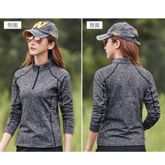 Women's Breathable Quick Dry Solid Autumn Winter Warm Long SleeveShirt For Hiking Trekking Camping Climbing(Grey) - Intl July 2018 - 3 Women's Breathable Quick Dry Solid Autumn Winter Warm Long SleeveShirt for Hiking Trekking Camping Climbing(Grey) - intl - 3