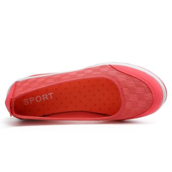 Women's Height Increasing Shoes Slip On Casual Sneaker One SlipLoafers AIWOQI(RED) - Intl June 2018 - 4 Women's Height Increasing Shoes Slip On Casual Sneaker One SlipLoafers AIWOQI(RED) - intl - 4