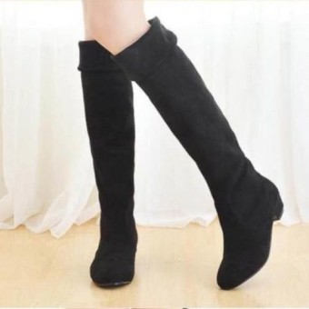 Womens High Heels Suede Boots Thigh High Slouch Over The Knee Pull On Stilettos - Intl June 2018 - 2 Womens High Heels Suede Boots Thigh High Slouch Over The Knee Pull On Stilettos - Intl - 2