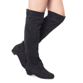 Womens High Heels Suede Boots Thigh High Slouch Over The Knee Pull On Stilettos - Intl June 2018 - 4 Womens High Heels Suede Boots Thigh High Slouch Over The Knee Pull On Stilettos - Intl - 4