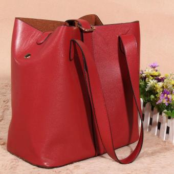 Women's New Fashion Satchel Handbag Genuine Leather Shoulderbag(red) June 2018 - 3 Women's new fashion Satchel Handbag Genuine Leather shoulderbag(red) - 3