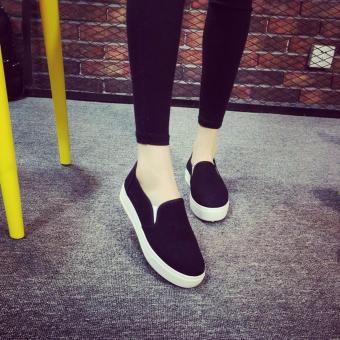 Women's Slip On Loafers Canvas Shoes - Black June 2018 - 2 Women's Slip On Loafers Canvas Shoes - Black - 2