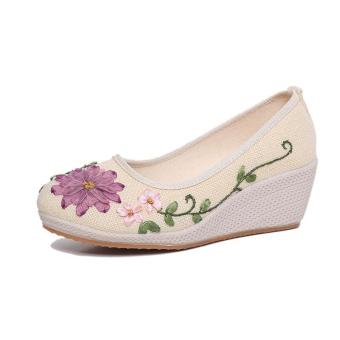 Women's Wedge Shoes Beautiful Embroidered Shoes Breathable LinenShoes Casual Shoes Dance Shoes Nurse Shoes Mother Shoes StudentsShoes - Intl June 2018 - 2 Women's Wedge Shoes Beautiful Embroidered Shoes Breathable LinenShoes Casual Shoes Dance Shoes Nurse Shoes Mother Shoes StudentsShoes - intl - 2