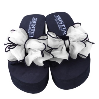 YingWei Lady Wedge Slipper Butterfly Flower Beach Shoes High HeelSandals (White) - Intl June 2018 - 5 YingWei Lady Wedge Slipper Butterfly Flower Beach Shoes High HeelSandals (White) - intl - 5