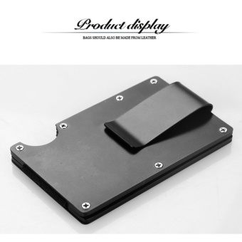 Yixiangqing Metal Mini Money Clip Brand Fashion Black White Credit Card ID Holder With RFID Anti-chief Wallet Black - Intl June 2018 - 4 Yixiangqing Metal Mini Money Clip Brand Fashion Black White Credit Card ID Holder With RFID Anti-chief Wallet Black - intl - 4