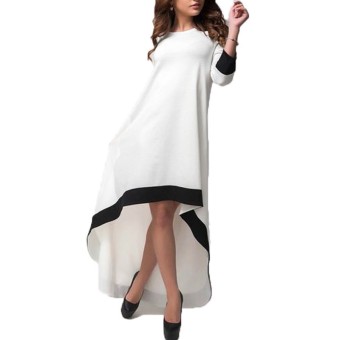 ZANZEA Autumn 2016 Fashion Womens Patchwork Asymmetrical Dress 3/4 Sleeve O Neck Vestidos Plus Size S-5XL June 2018 - 2 ZANZEA Autumn 2016 Fashion Womens Patchwork Asymmetrical Dress 3/4 Sleeve O Neck Vestidos Plus Size S-5XL - 2