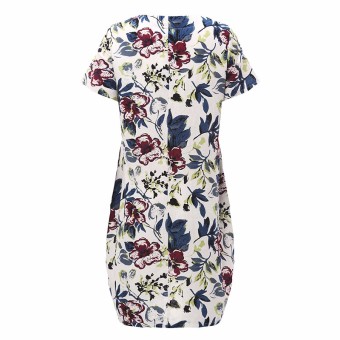 ZANZEA Boho Style Printed Floral Dress 2016 Summer Womens Short Sleeve Dresses Casual Vintage Vestido Plus Size S-5XL - Intl June 2018 - 4 ZANZEA Boho Style Printed Floral Dress 2016 Summer Womens Short Sleeve Dresses Casual Vintage Vestido Plus Size S-5XL - intl - 4