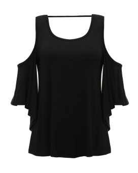 ZANZEA Fashion Womens Off Shoulder Blouse Summer New Ladies Short Sleeve Backless Solid Tops Plus Size Shirts Black - Intl June 2018 - 4 ZANZEA Fashion Womens Off Shoulder Blouse Summer New Ladies Short Sleeve Backless Solid Tops Plus Size Shirts Black - intl - 4