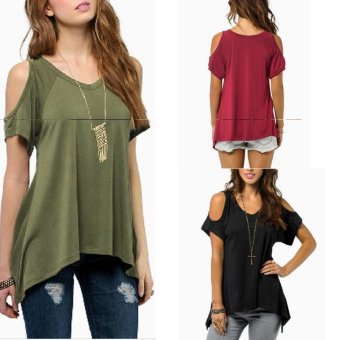 Zanzea Off Shoulder Short Sleeve Blouse (Black) July 2018 - 3 Zanzea Off Shoulder Short Sleeve Blouse (Black) - 3