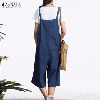 ZANZEA Rompers Womens Jumpsuit Summer Autumn Sleeveless Fashion Wide Leg Pants Denim Calf Length Vintage Overalls S-5XL - Intl June 2018 - 5 ZANZEA Rompers Womens Jumpsuit Summer Autumn Sleeveless Fashion Wide Leg Pants Denim Calf Length Vintage Overalls S-5XL - intl - 5