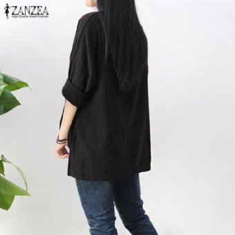 ZANZEA Women Round Neck Oversized T-Shirt Loose Blouse Pullover Tops Jumper Plus Size (Black) - Intl June 2018 - 5 ZANZEA Women Round Neck Oversized T-Shirt Loose Blouse Pullover Tops Jumper Plus Size (Black) - intl - 5