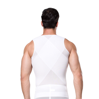ZEROBODYS Men's Body Slimming Tummy Shaper Vest Belly UnderwearShapewear Girdle Shirt New SS-M09 White June 2018 - 3 ZEROBODYS Men's Body Slimming Tummy Shaper Vest Belly UnderwearShapewear Girdle Shirt New SS-M09 White - 3