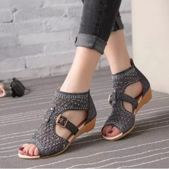 ZH Ms. Hollow High Back Zip Sandals (Black) - Intl July 2018 - 3 ZH Ms. Hollow High Back Zip Sandals (Black) - intl - 3