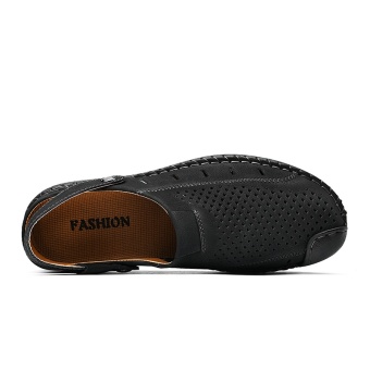 ZOQI Men's Fashion Casual Beach Shoes Summer Sandals Slipper(Black)- Intl June 2018 - 4 ZOQI Men's Fashion Casual Beach Shoes Summer Sandals Slipper(Black)- intl - 4