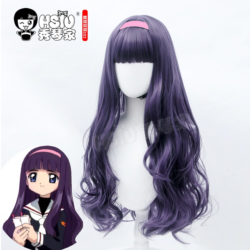 Tomoyo Daidouji Cosplay Wig Anime Cardcaptor Sakura Cosplay HSIU Black