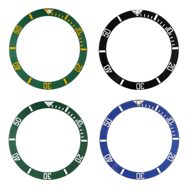 Multicolors Black/Blue/Green 38Mm Watch Ceramic Bezel Insert For 40Mm Submariner Automatic Mens Watches Replace Essories