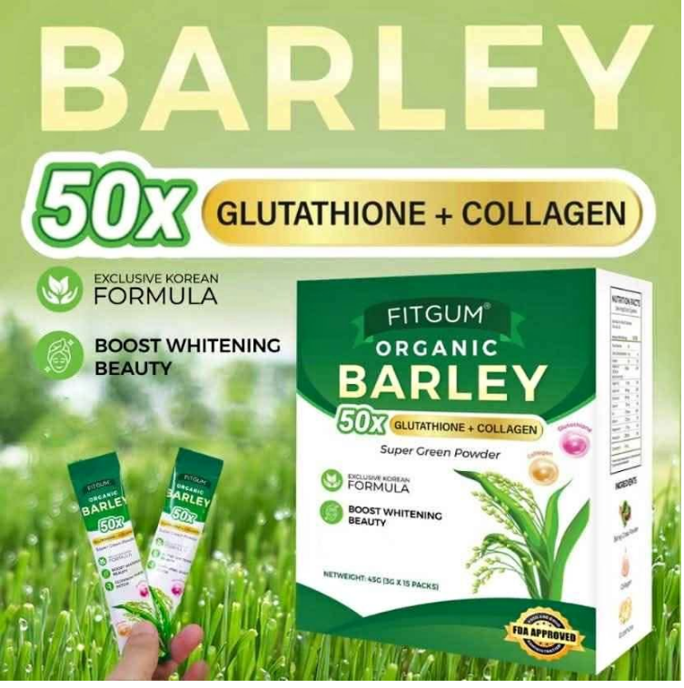barley glutathione Fitgum Collagen 15 Packs Fitgum organic barley available