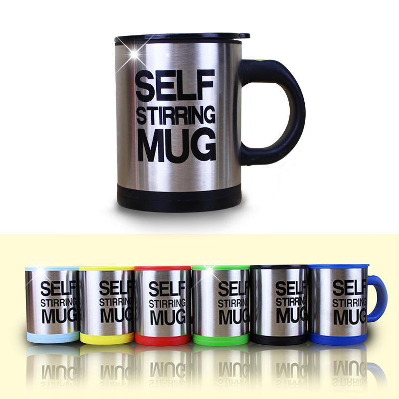 Self Stirring Mug Coffee Cup Auto Mixer Drink Tea Home Insulated Stainless 400ml