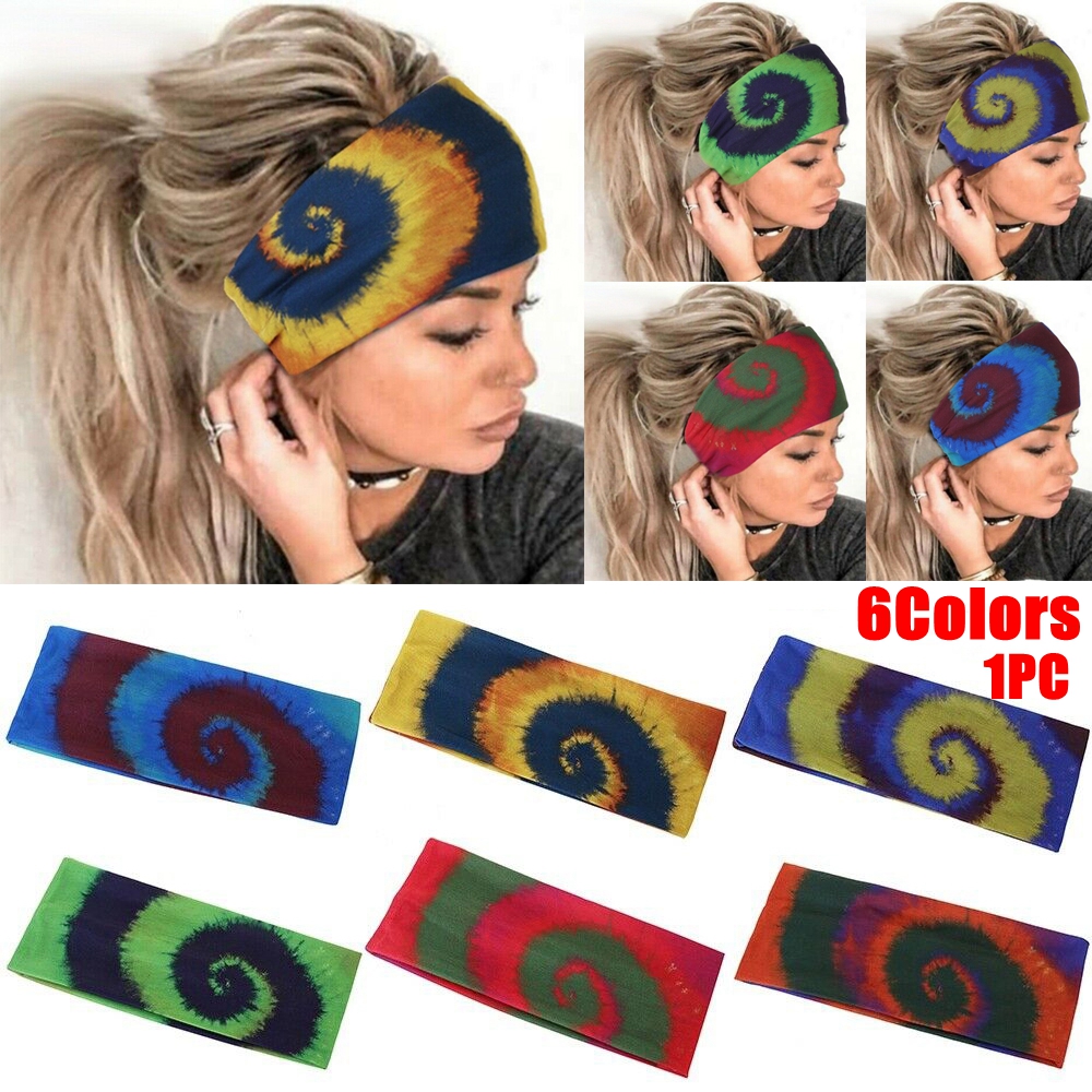 AGONIE SPORTS Boho Turban Multi-function Headband Scarf Sweat Absorbing Stretchable Yoga Hair Bands Fitness Sweat Bands Running Hairband Sports Headband