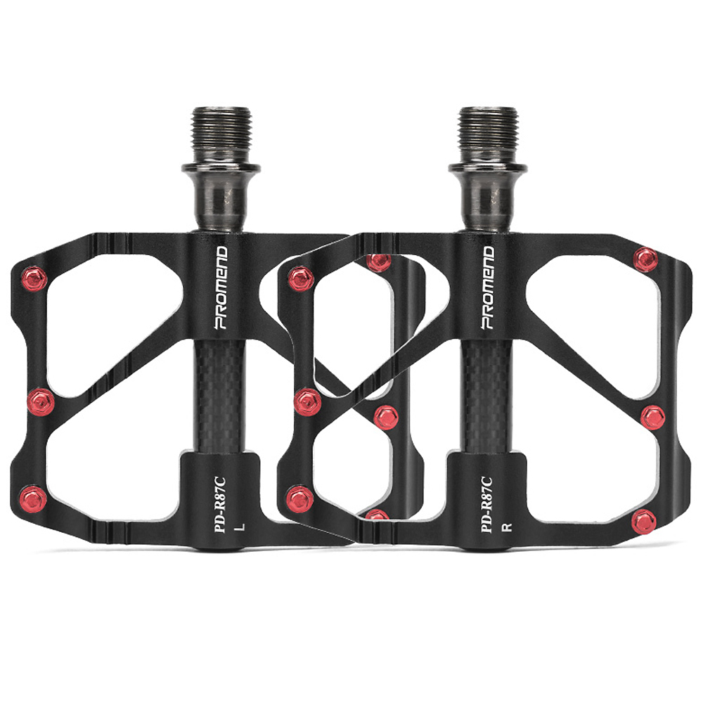 Road Bicycle Pedals Anti-slip Ultralight Road Bike Pedals Platform with 3 Carbon Fiber Bearings