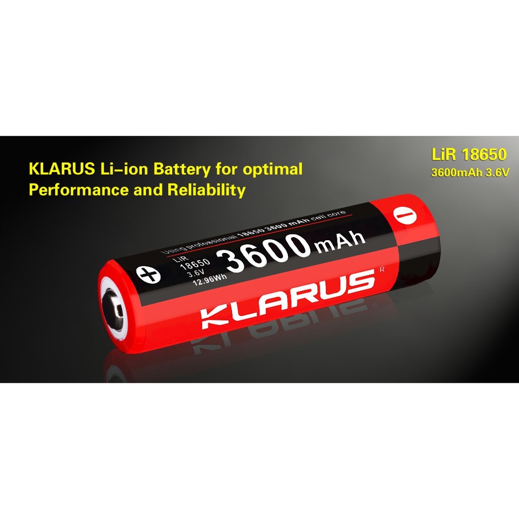 Klarus 3.6V 18650 3600mAh Battery (18GT-36)