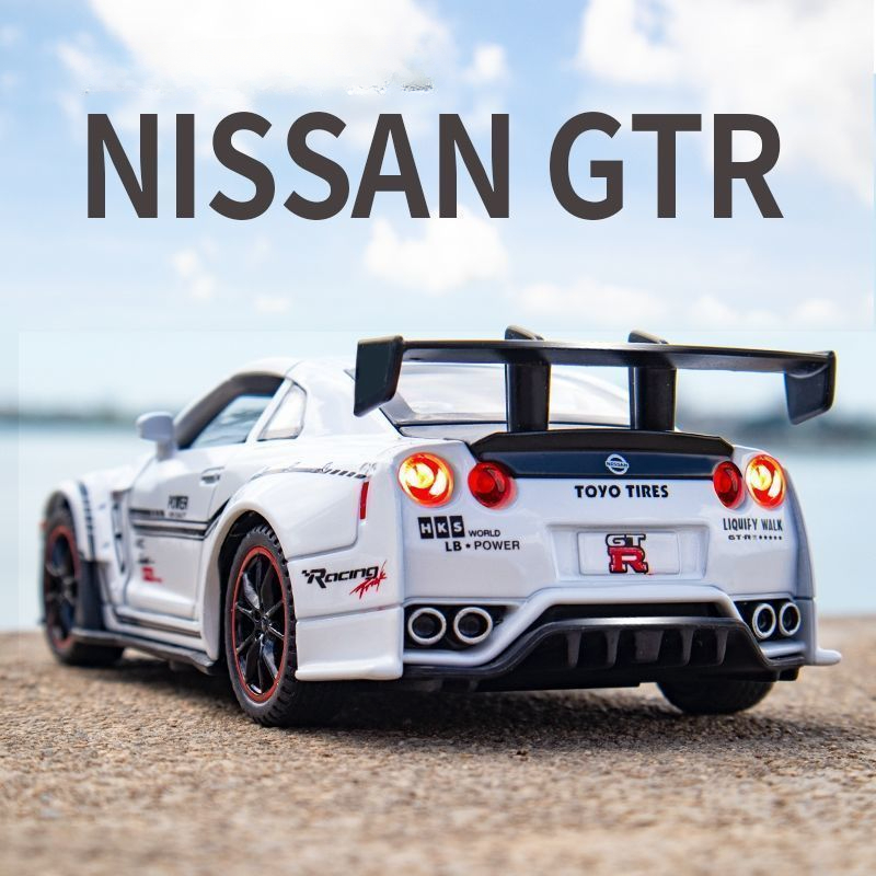 WanYou Mô hình Nissan GTR đua xe thể thao Người mẫu xe 1 24 Đồ chơi kim