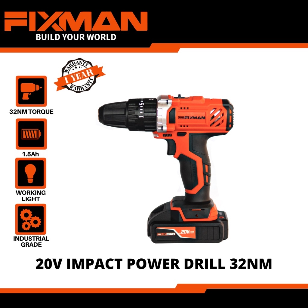 FIXMAN 20v Cordless 32nm Impact Power 