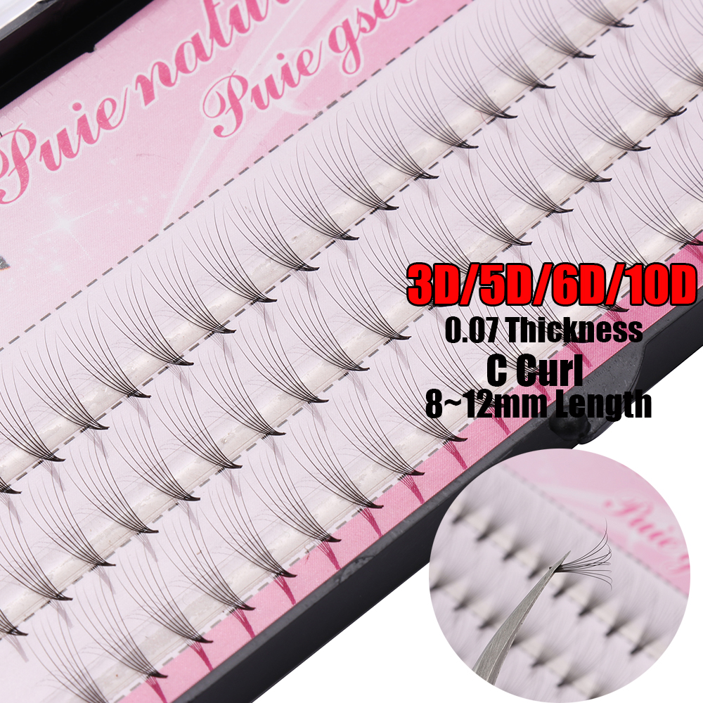 1 * ธรรมชาติยาว0.07มม.ความหนา Mink สีดำ Lash Grafting ขนตาปลอมขนตา