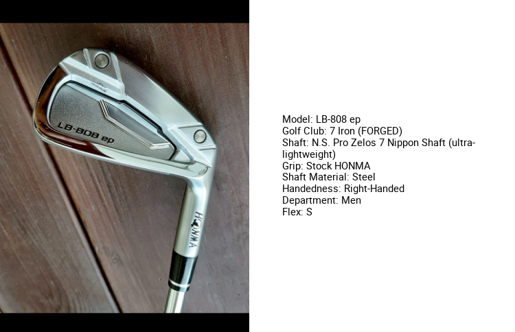 Preloved Japan HONMA LB-808 ep FORGED 7 Iron Lightweight