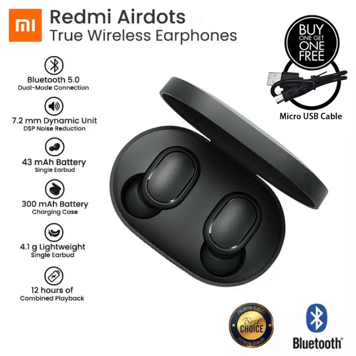 50pcs Wholesale Original Xiaomi Redmi Airdots 2 Wireless Earphone Bluetooth  Ai Control Earbuds Gaming Headset Free Shipping