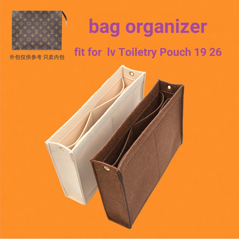Only Sale Inner Bag】Bag Organizer Insert For Lv Trousse Toilette Pouch 23  28 Organiser Divider Shaper Protector Compartment