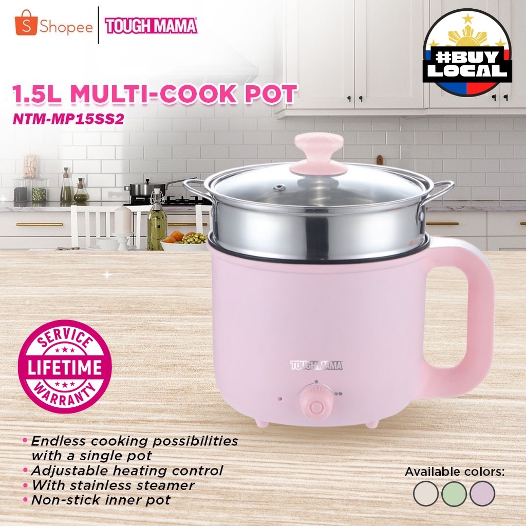 1.5L Multi-Cook Pot with Steamer - Tough Mama Appliances