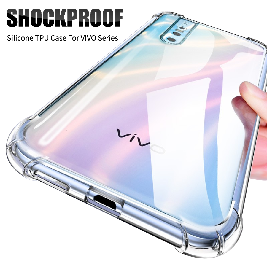 Ốp lưng mềm trong suốt chống sốc Cho VIVO S1 Pro V5 V7 V9 V11 V15 V17 V19 V20 V21 V21e V23 V23e V25 