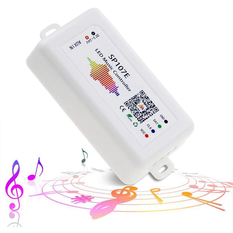 LED Controller, WS2812B WS2811 Music Sync Bluetooth Controller, iOS Android Smartphone App Control for WS2813 SK6812 SK6812-RGBW WS2801 LED Strip LED Matrix Panel LED Pixel Light LED Controller, WS2812B WS2811 Music Sync Bluetooth Controller, iOS Android Smartphone App Control for WS2813 SK6812 SK6812-RGBW WS2801 LED Strip LED Matrix Panel LED Pixel Light
