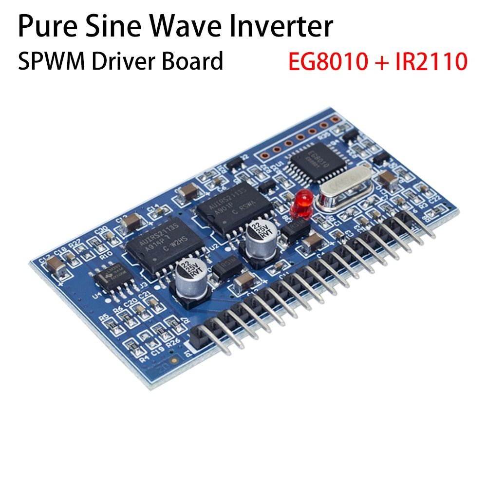 Okdeals bộ dao động tinh thể 5v dc-ac biến tần eg8010 + ir2110 sóng sin thuần túy 12mhz egs002 spwm bảng điều khiển
