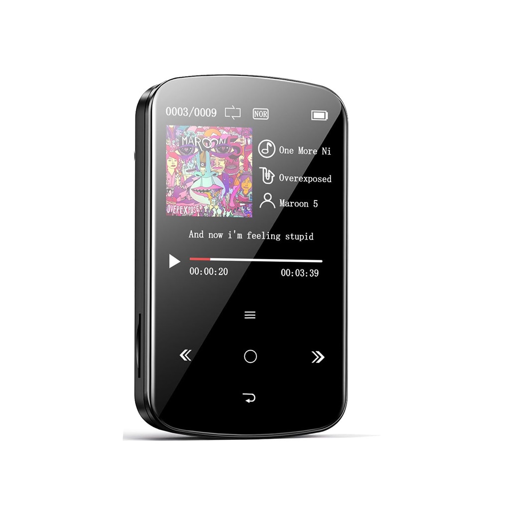 Bluetooth-tương thích 4.2 xách tay MP4 MP3 Máy nghe nhạc clip trên nút cảm