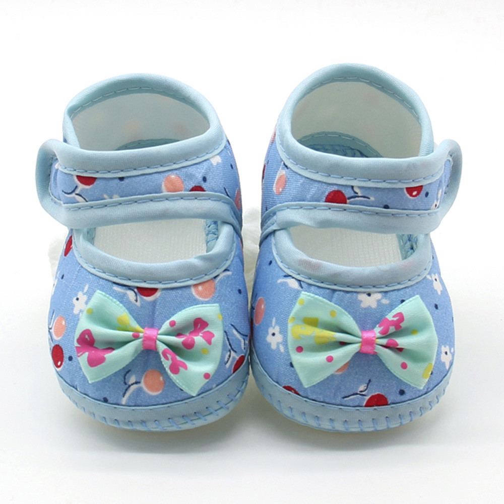 SYJY Bow พื้นรองเท้าผู้หญิงนุ่มแรกเกิด First Walker รองเท้าเด็กทารกส้นเรียบรองเท้าเด็กหัดเดินรองเท้าลำลอง