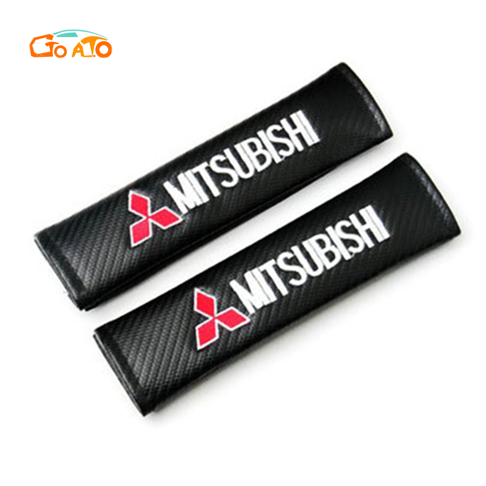 Gtioato Carbon Fiber Seat Belt Cover Car Seat Belt Cover Seat Belt Cover Seat Belt Cover Car Interior Accessories for Mitsubishi Mirage Xpander Attrage Triton Mirage Pajero Attrage Strada L300 Mitsubishi Triton ราคา 94 บาท*ส่งฟรี