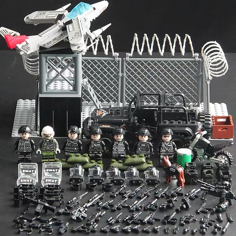 Compatible with Lego military building blocks sentry tower tank prison base model special forces police minifigure assembled toys Lazada PH