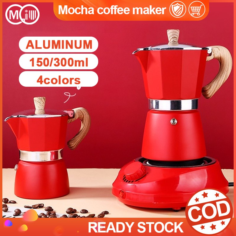 Gambar ?high quality??Clearance Sale? Miugo Moka Coffee Pot Espresso Aluminum Maker Coffee Kettle Italian Cafeteria 150 300Ml