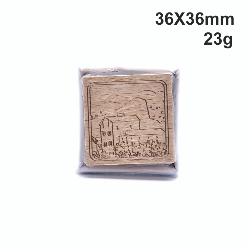 PINGZ Dream City Series Scenery Wooden Rubber Stamp Post Card Making Stamps DIY Crafts